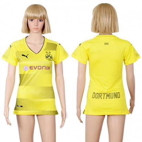 Women's Dortmund Blank Home Soccer Club Jersey